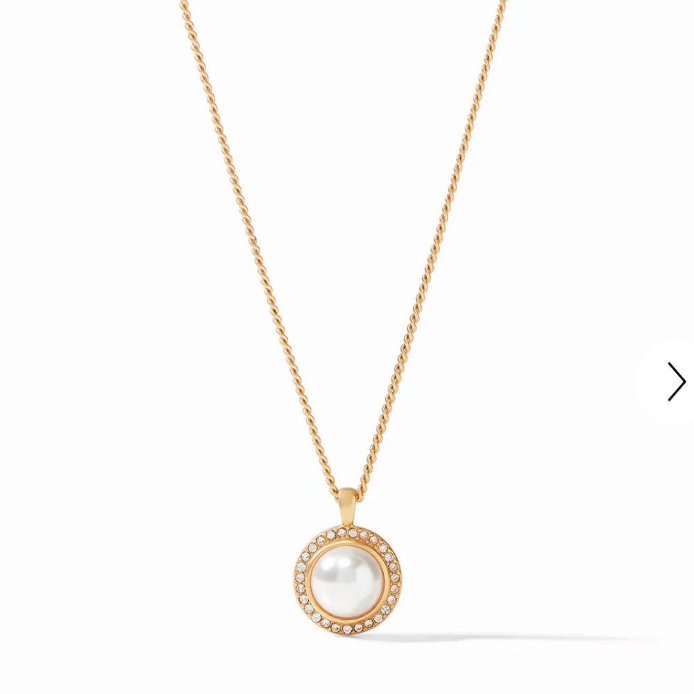 Julie Vos Gold Necklace with Pearl Pendant
